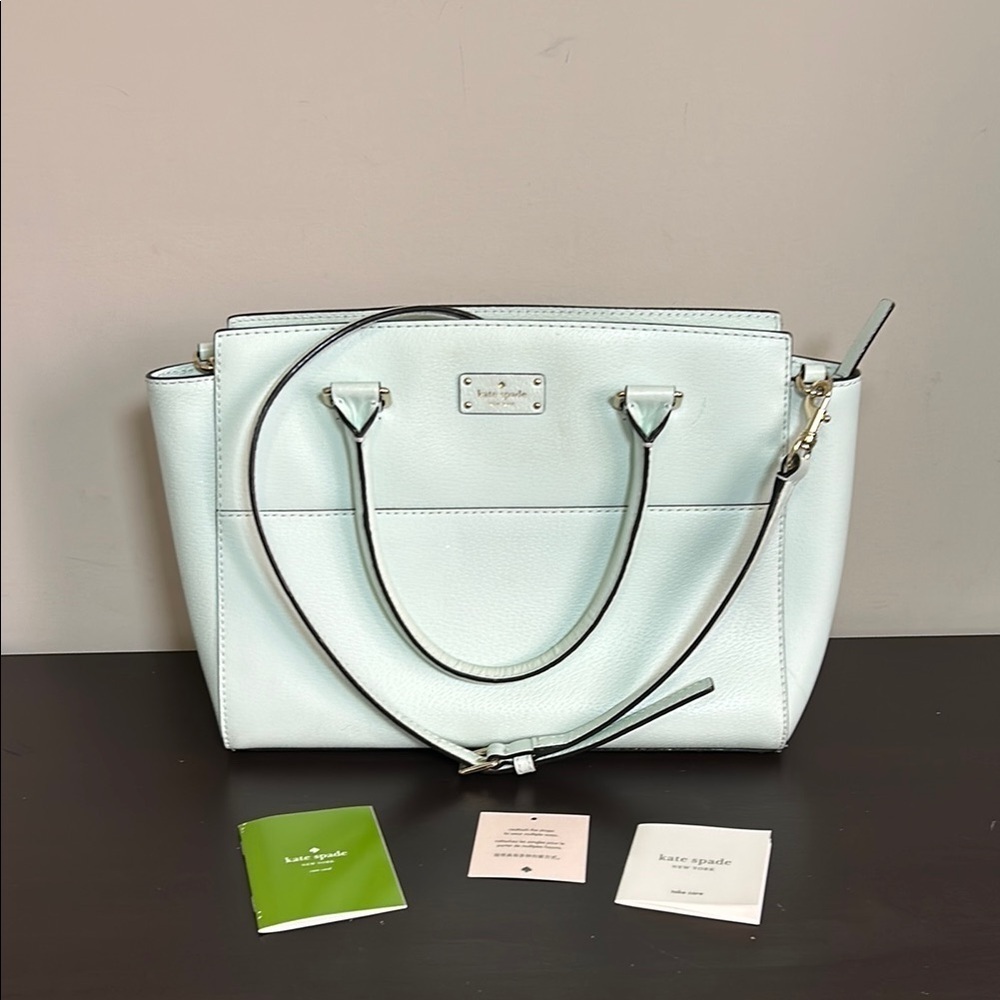 kate spade White Leather Satchel Shoulder Bag